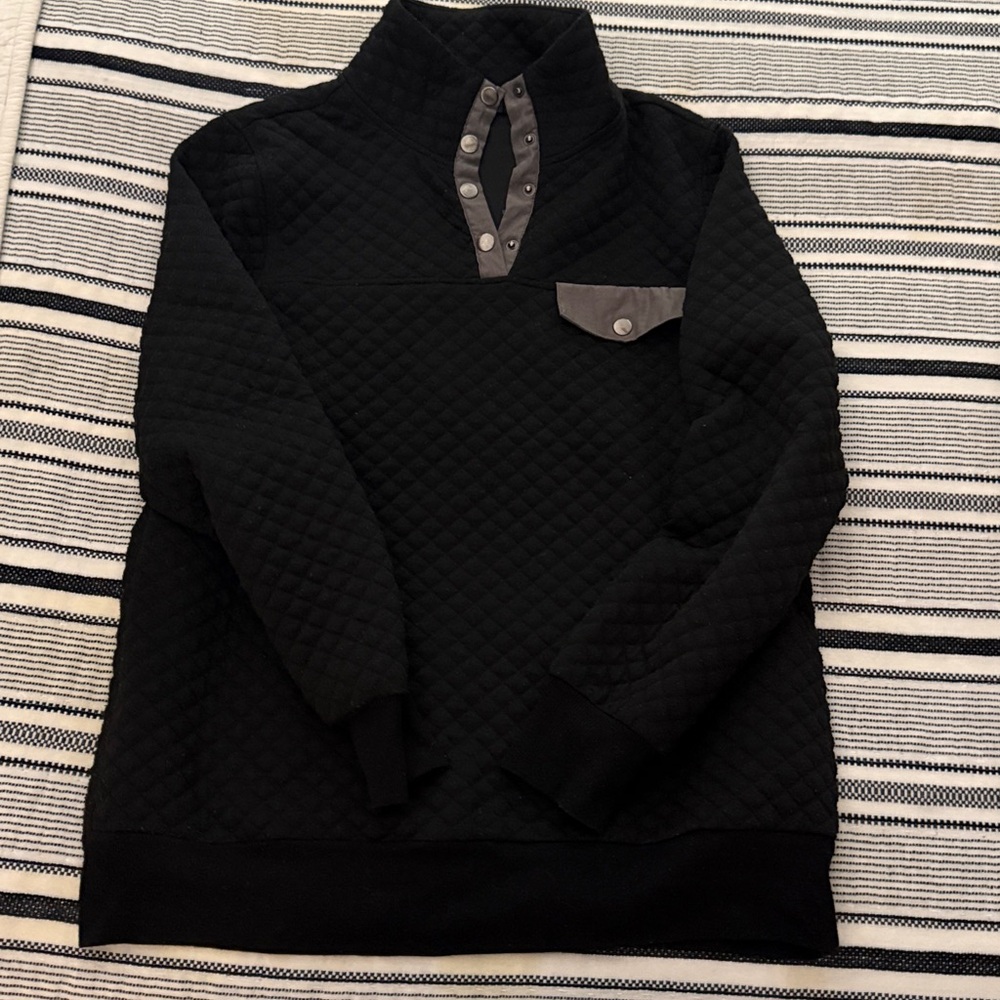 Doe & Rae Black Quilted Button-Up - Picture 3 of 5